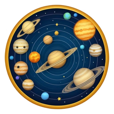 The solar system sticker