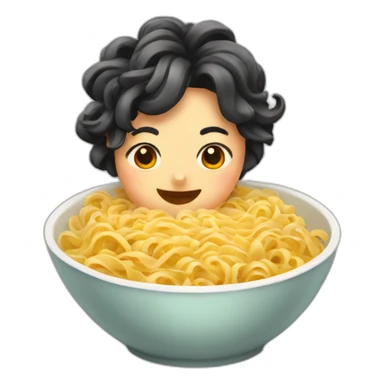 Bowl of noodles bustier sticker