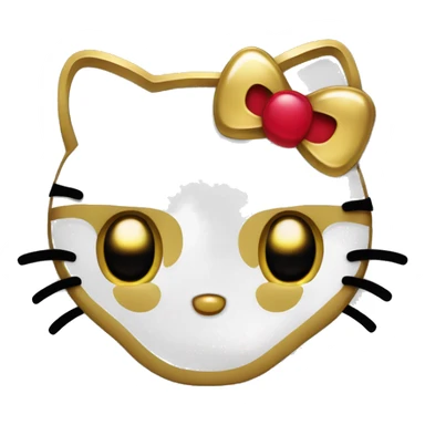 Hello kitty with a gold grill sticker