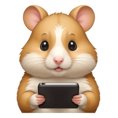 Hamster watching a movie sticker