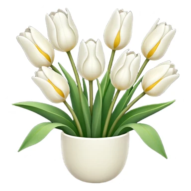 White tulips sticker