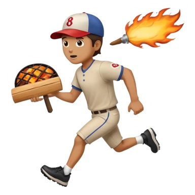 Barbecue runaway steve steve go help run the sign boom sticker