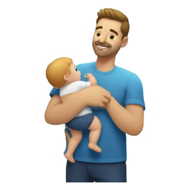 Man with baby visiting an aquarium sticker