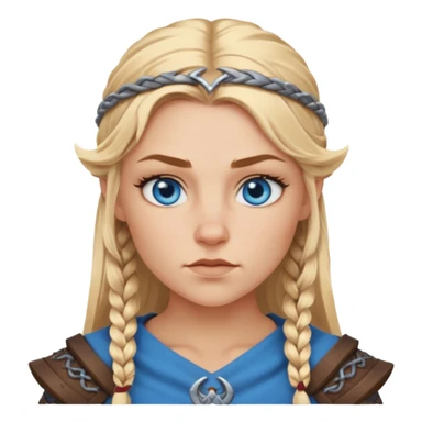 Viking female with blue eyes  sticker