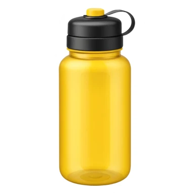 a black and yellow gym bottle sticker