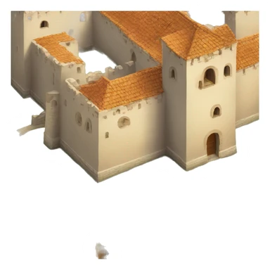 big Castele with courtyard sticker