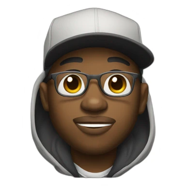 an african american rapper sticker