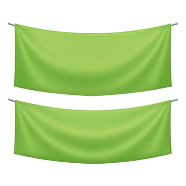 Flat light green horizontal banner sticker