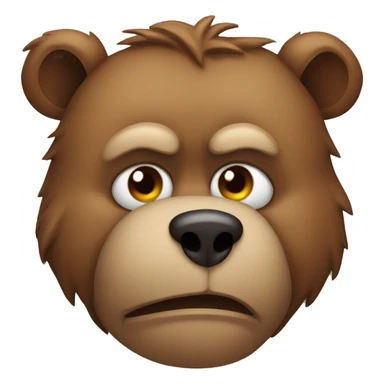 A disgusted bear sticker
