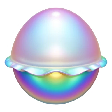 pearl in a shiny shell sticker