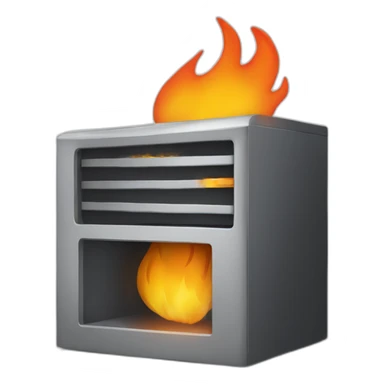 server on fire with a hit of aws sticker