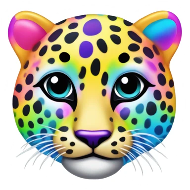 Lisa frank rainbow cheetah print sticker