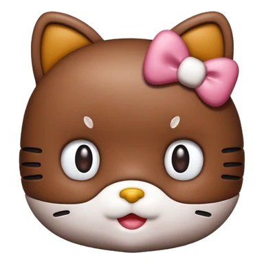 Hello kitty with brown sticker