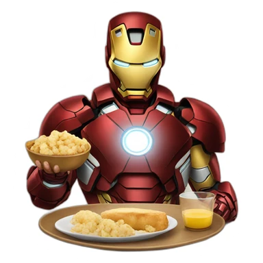 Iron man eating panipuri sticker