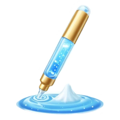 Slim blue Differin Gel tube with white cap and golden glow around the “GEL” label. Floating in a soft blue aura with tiny glowing stars and clear orbs spiraling upward. Emits a focused beam of clarity magic, like a blemish-banishing spell sealed in a sleek, futuristic wand. sticker