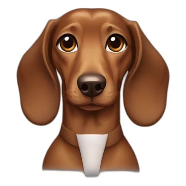 Dachshund brown, doctor sticker