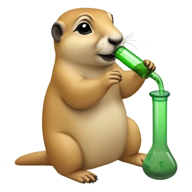Prairie dog with a bong sticker