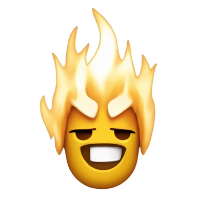 the flame emoji with Lego style sticker