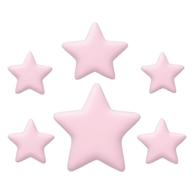 3 pastel pink stars of different sizes sticker