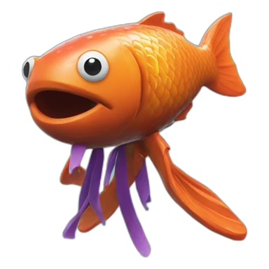 Fortnite fishstick in a suite sticker