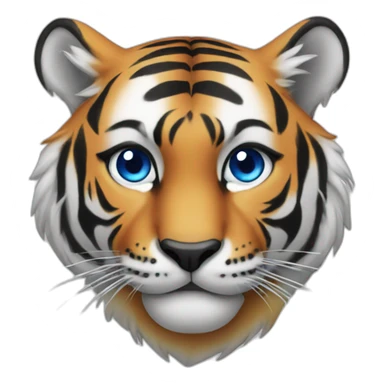 tiger with blue eye sticker