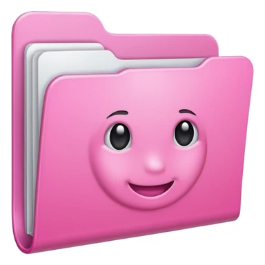 simple pink folder sticker