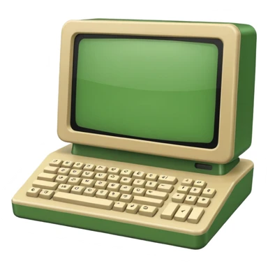 green 90s computer sticker