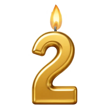 Number € birthday candle  sticker