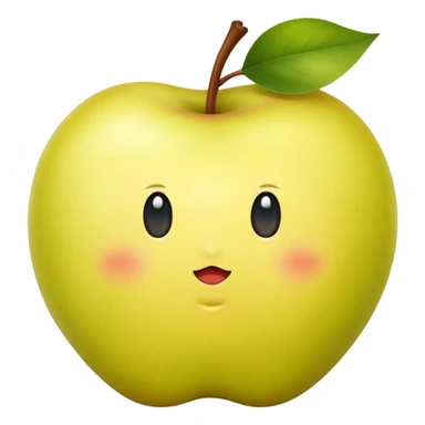 korean pear shaped like an apple sticker