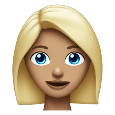 Muscular woman top, Blue eyes sticker