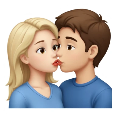 Boy kissing girl  sticker