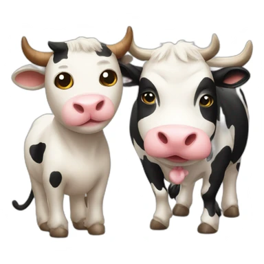 CAT And COW MIXED  sticker