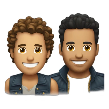 Carlos vives and romeo santos sticker