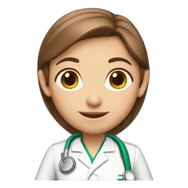 nurse elf brown hair sticker