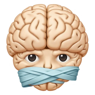 brain wrapped in bandages sticker