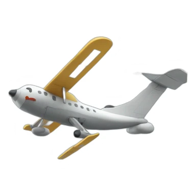 Avion qui vole dans des tours sticker