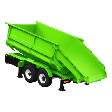 Médium duty dump trailer neon green sticker