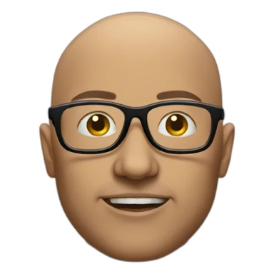 bald motherfucker with glasses sticker