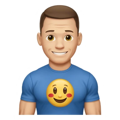John cena emoji wearing t-shirt u can't c me sticker