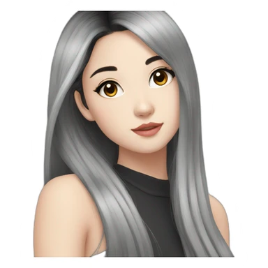 Beautiful girl,Black hair,long hair,Black eyes,Chinese sticker