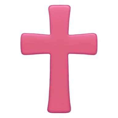Pink cross emoji sticker
