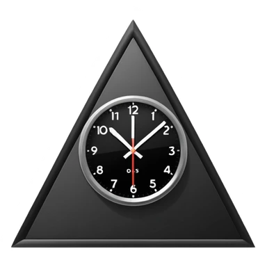 black gnomon clock sticker