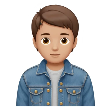 80s boy that wears denim jacket sticker