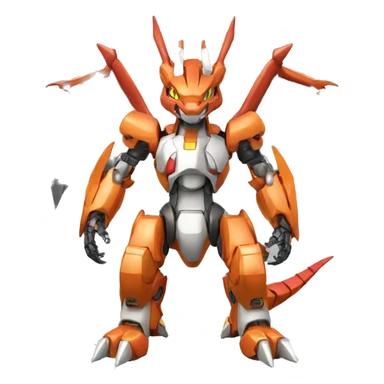 Mechanical Guilmon-Charizard-Medabot-Mecha full body sticker