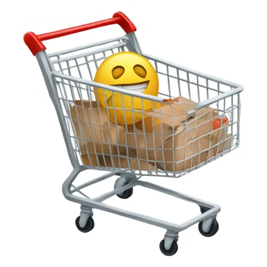 empty Grocery cart sticker