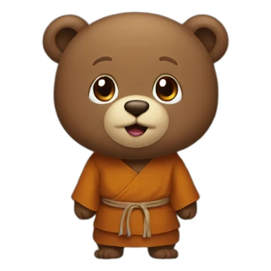 monk bear sticker