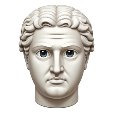 greek plutus statue head sticker