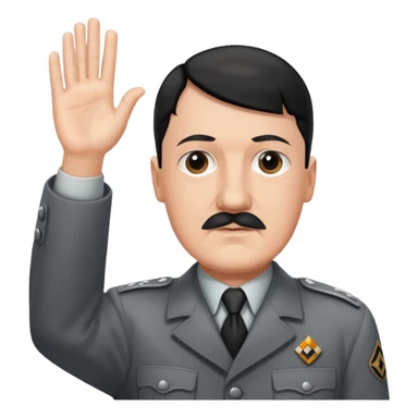 Hitler with arm raised sticker