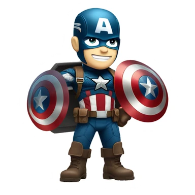 Captain america standing with thumbs up sticker