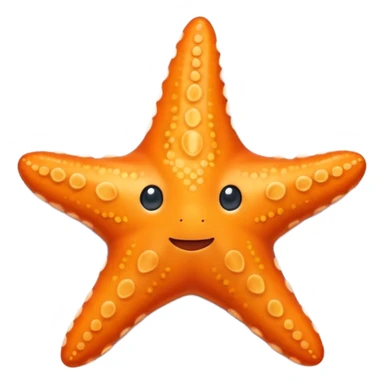 starfish object icon, cute starfish, slightly glossy texture, 3D cartoon, soft shadow, mobile game icon style, centered, clean background, no text, no watermark sticker